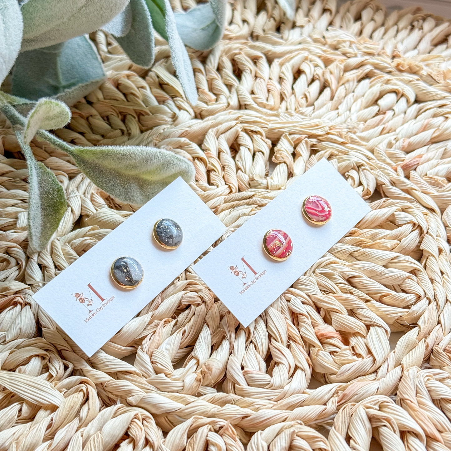 Faux Stone Studs