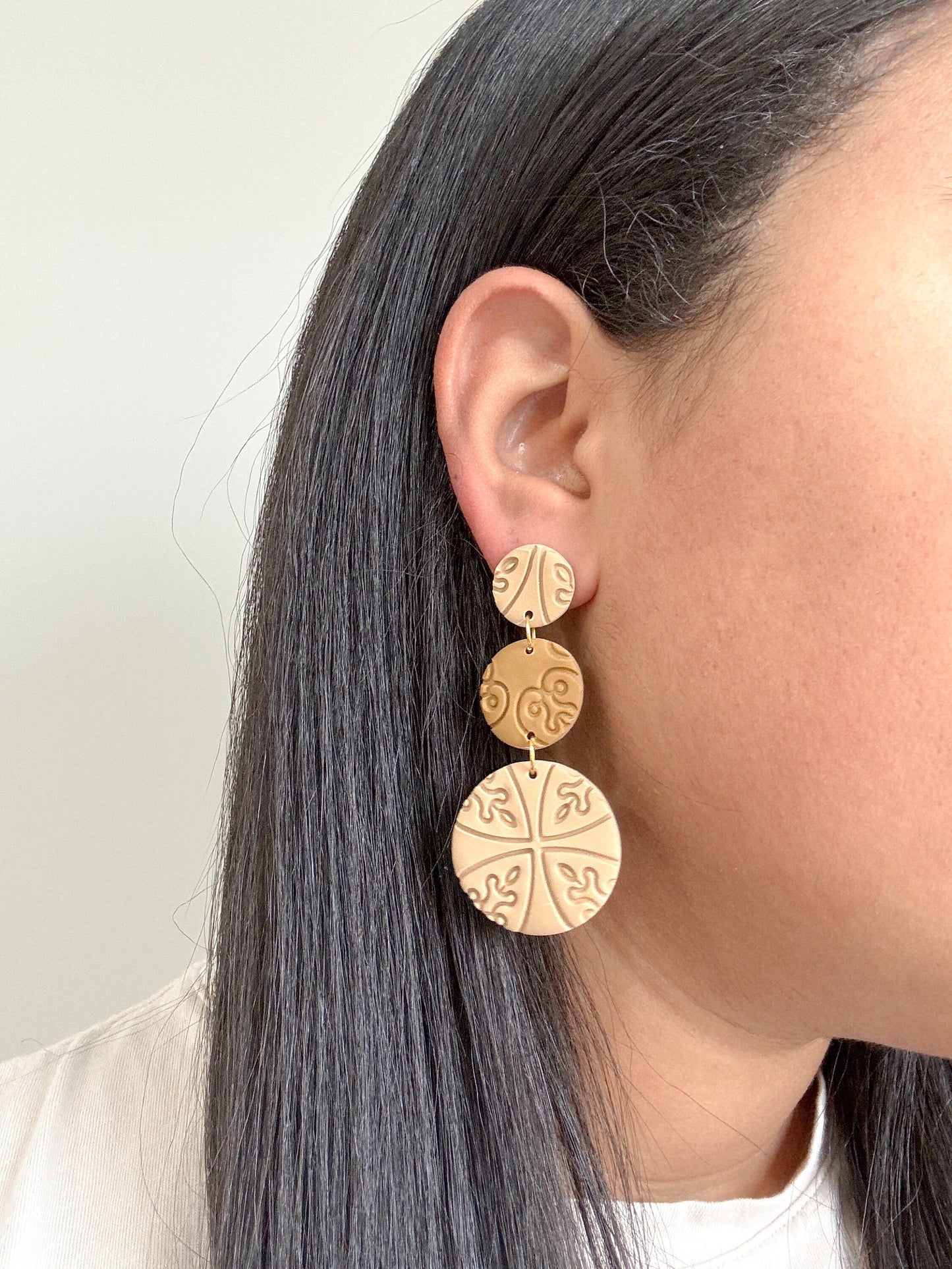 Gold Embossed Dangles