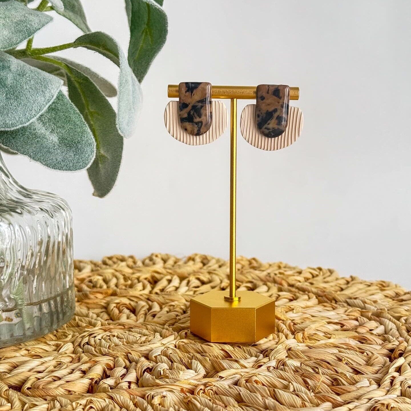 Geometric Tortoise Studs
