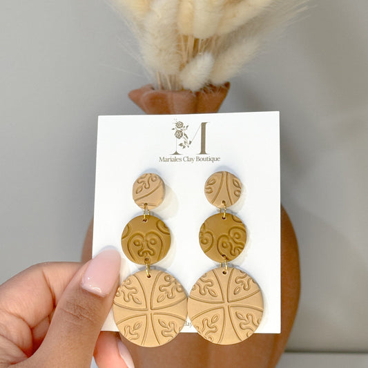 Gold Embossed Dangles